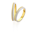 Wedding ring S two-tone 3mm